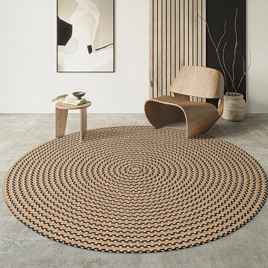 Thin Contour Elegant Round Rug